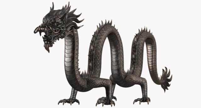 east asian dragon 3d model turbosquid