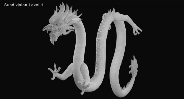chinese dragon rigged 3d model turbosquid