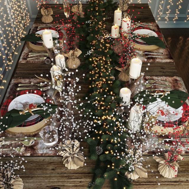 christmas dinner decor 3d model turbosquid christmas table decor 3d model turbosquid