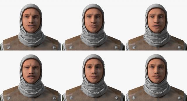 medieval man expressions 3d model turbosquid