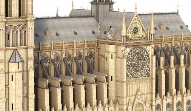 notre dame de paris 3d model turbosquid