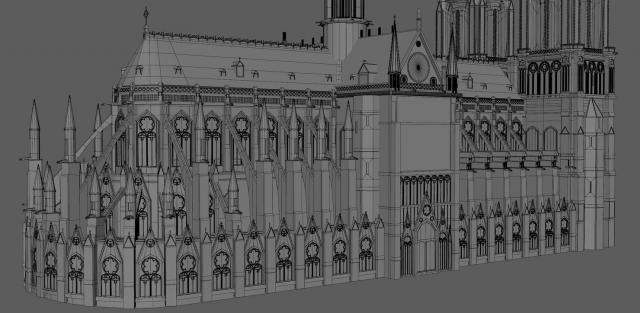 notre dame cathedral 3d model turbosquid