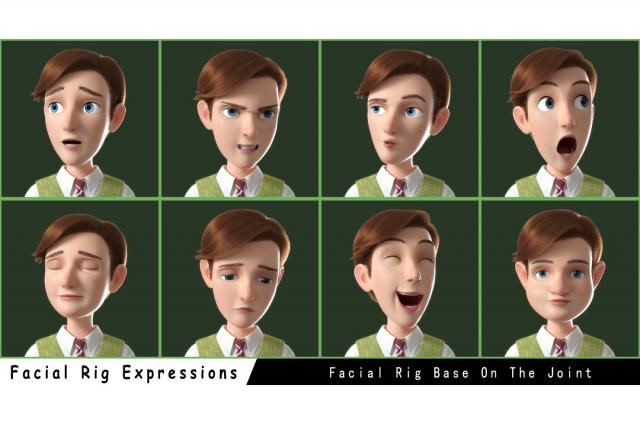 facial expressions of a man 3d model rigged turbosquid