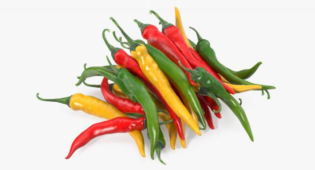 mexican peppers 3d model turbosquid