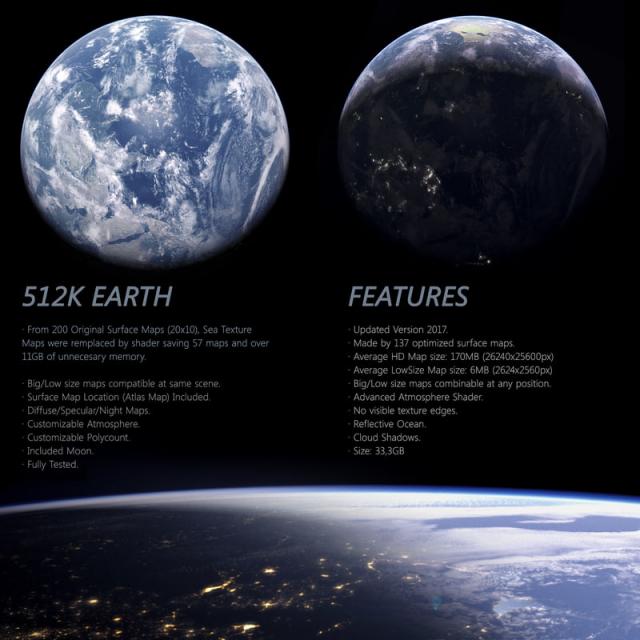 space earth 3d model turbosquid