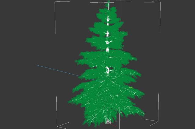 winter tree animated 3d model 