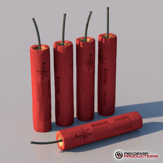 set of christmas fireworks 3d model turbosquid
