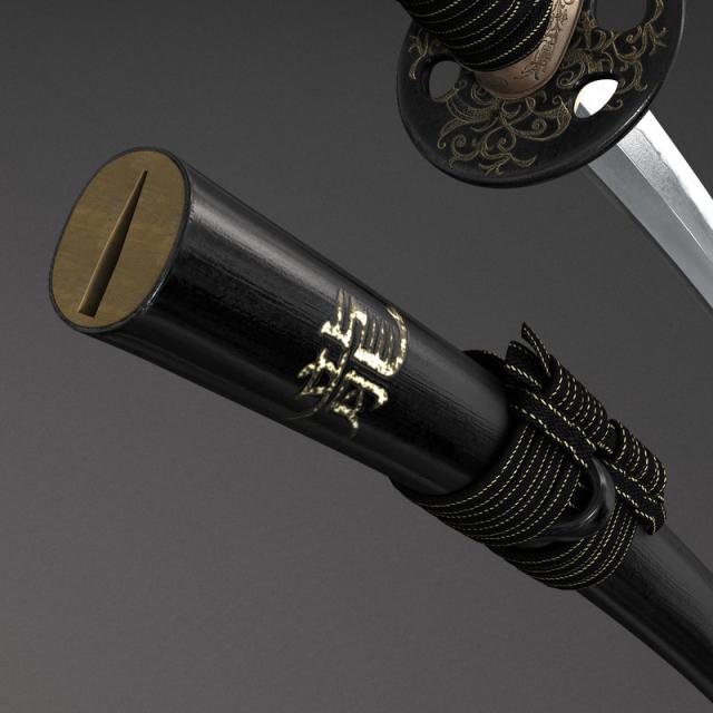 japanese weapon 3d model turbosquid