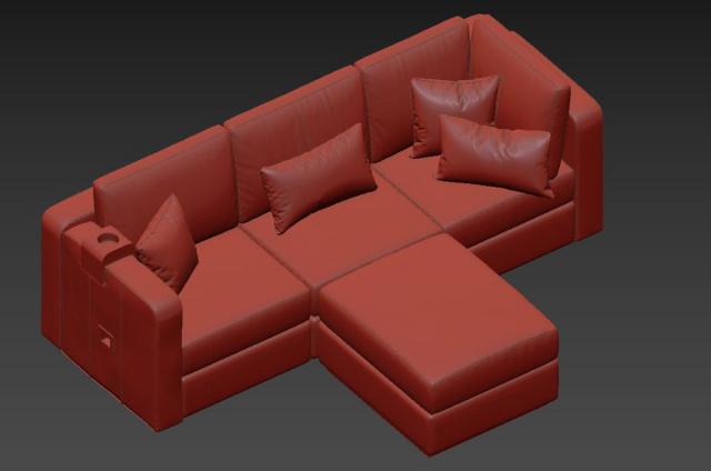 adaptable sofa 3d model llovesac