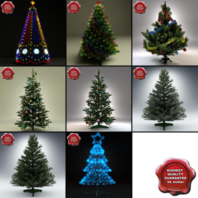 new year trees 3d collection set 3d model turbosquid christmas trees 3d collection 3d model turbosquid
