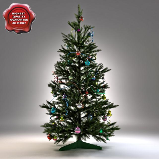christmas tree ornaments 3d model turbosquid  christmas tree 3d model turbosquid