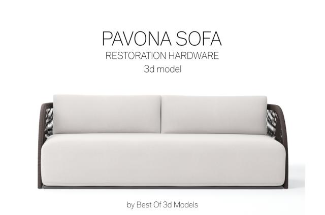 pavona sofa 3d model restoration hardware 