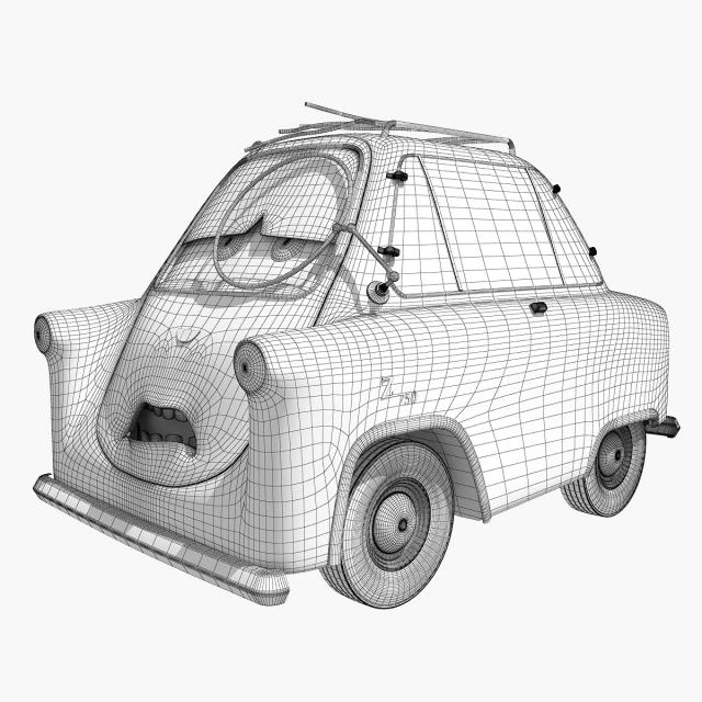3d model of Professor from Cars2 movie