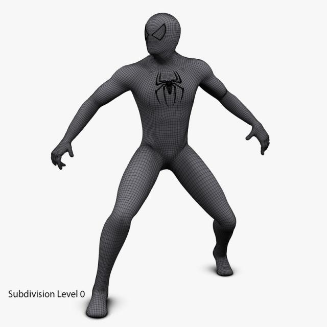 spider-man red suit 3d model turbosquid spider-man 3d model turbosquid