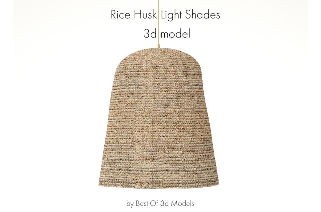 rice husk light shades 3d model