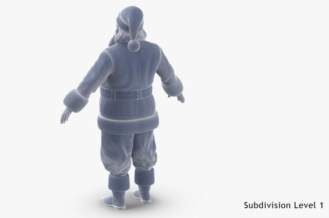 santa wearing a red suit 3d model turbosquid 3dsmax