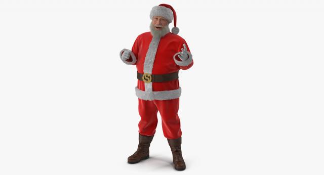 santa claus rigged 3d model turbosquid
