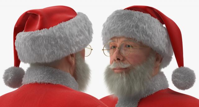santa claus face smiling 3d model turbosquid