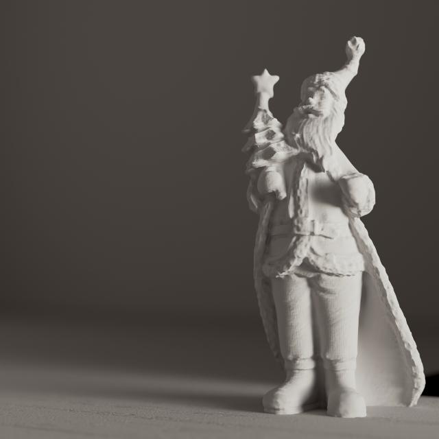 santa miniature decor 3d model