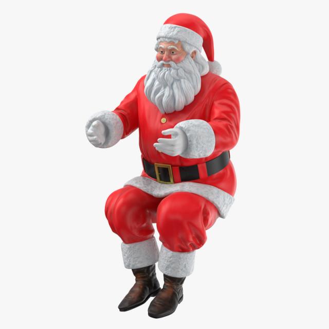 santa claus sitting figurine 3d model turbosquid Kris Kringle sitting figurine 3d model turbosquid
