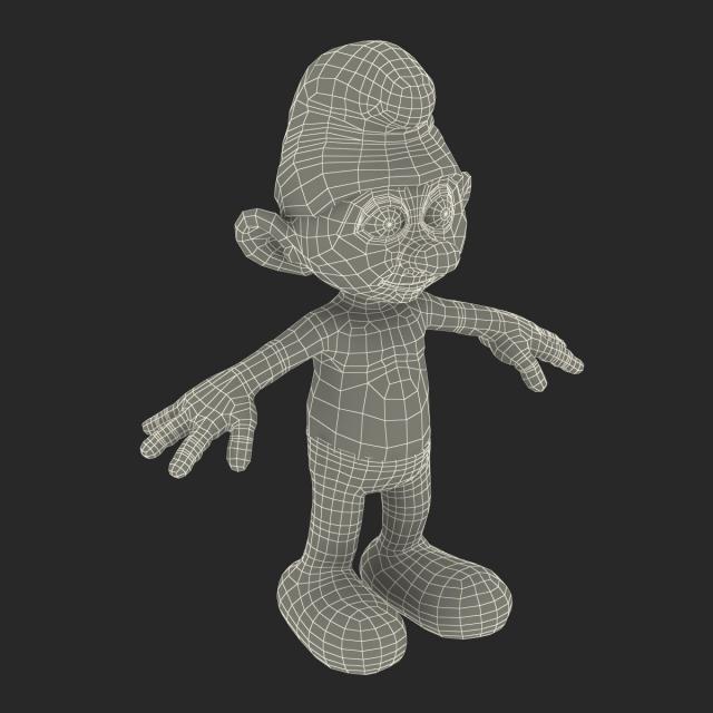 Smurf wireframe 3d model turbosquid