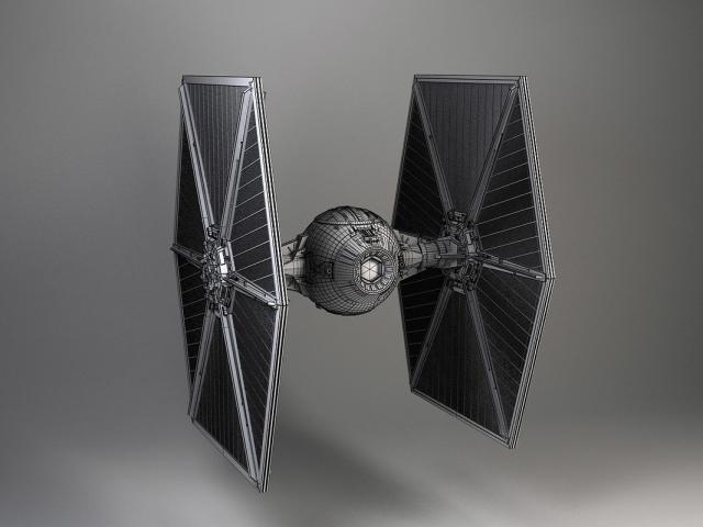 tie star wars fighter 3d model turbosquid