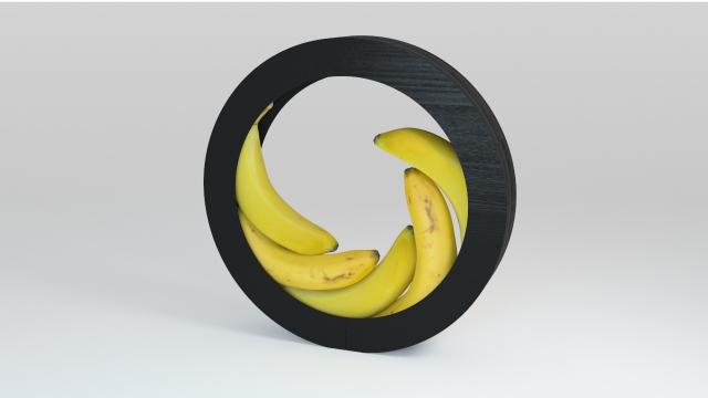 bananas in a circular bowl 3d model vizpark