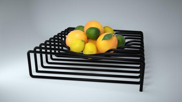citrus fruits in a bowl 3d model vizpark
