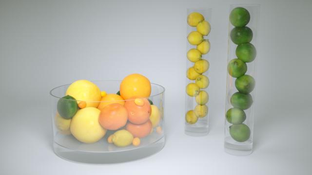 fruit glass decor 3d model vizpark