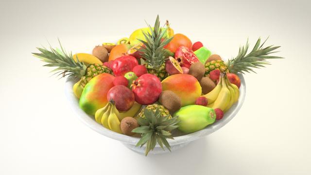 exotic fruits 3d model vizpark