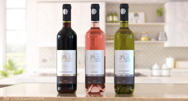 wine bottles 3d model turbosquid