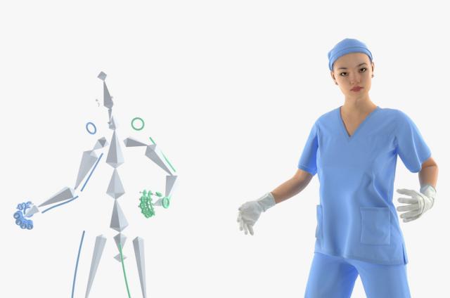 healthcare person 3d model rigged turbosquid