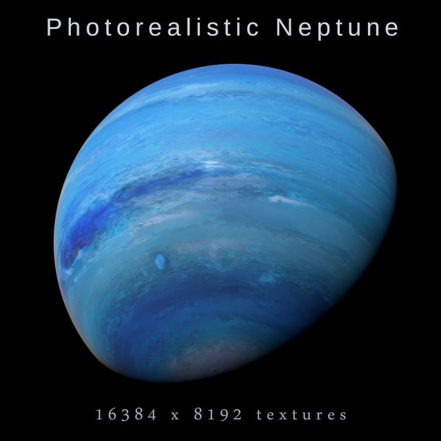 photorealistic neptune 3d model