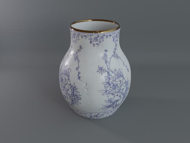 asian jar 3d model cubebrush
