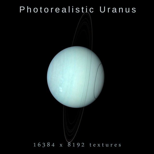 photorealistic uranus 3d model