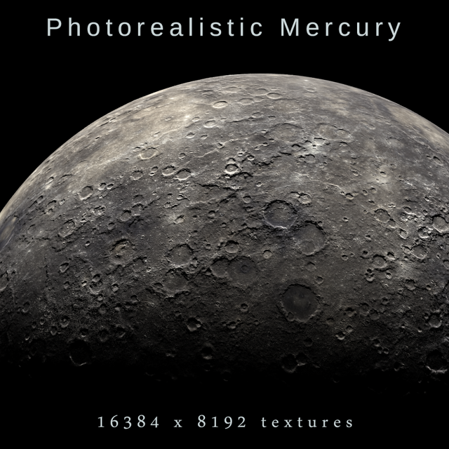 photorealistic mercury 3d model