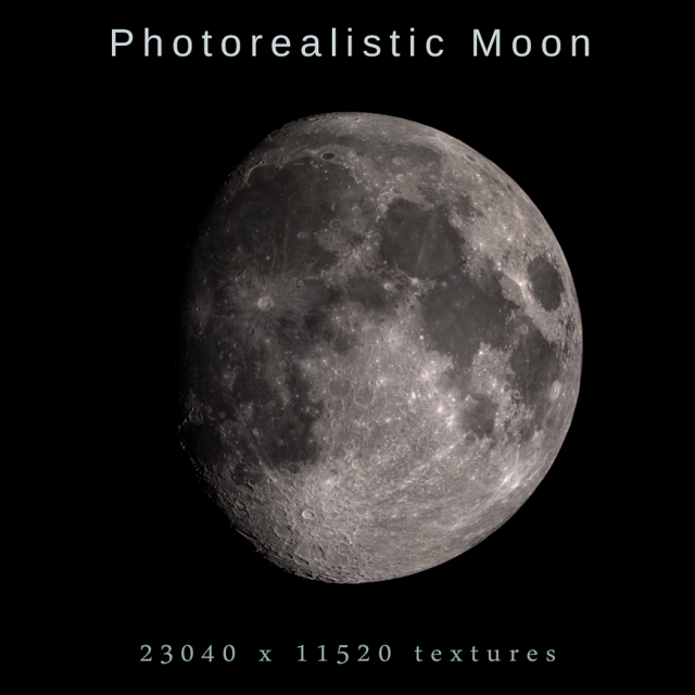 photorealistic moon 3d model
