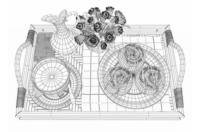 food tray 3d model turbosquid