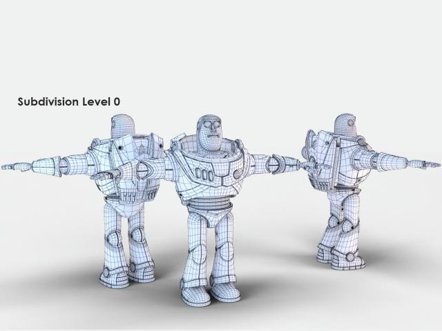 buzz lightyear wireframe 3d model turbosquid