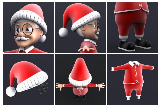 santa hat 3d model turbosquid