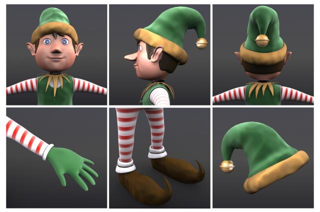elf hat 3d model turbosquid