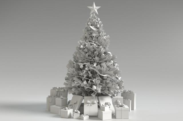 christmas tree 3d model blender turbosquid