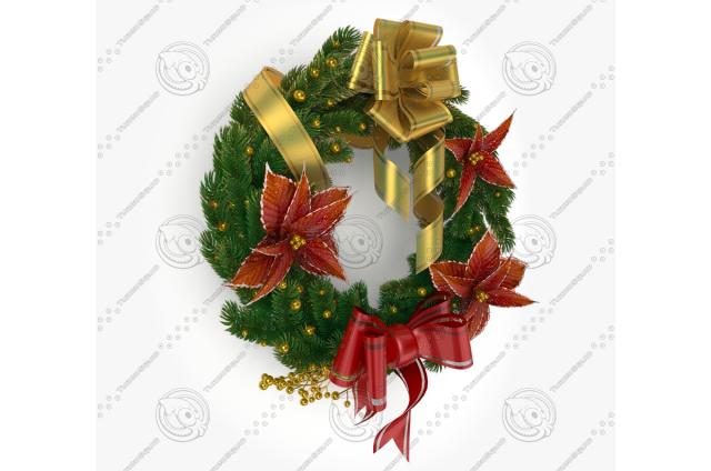 xmas wreath 3d model turbosquid christmas decor 3d model turbosquid