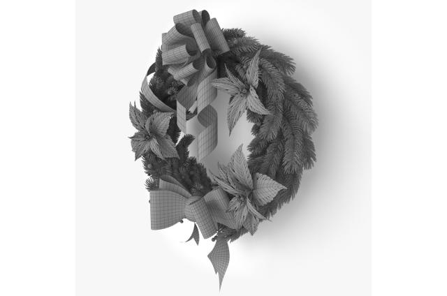 xmas garland 3d model turbosquid Christmas Decorations Wreath 3d model turbosquid