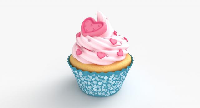 cupcake 3d model turbosquid