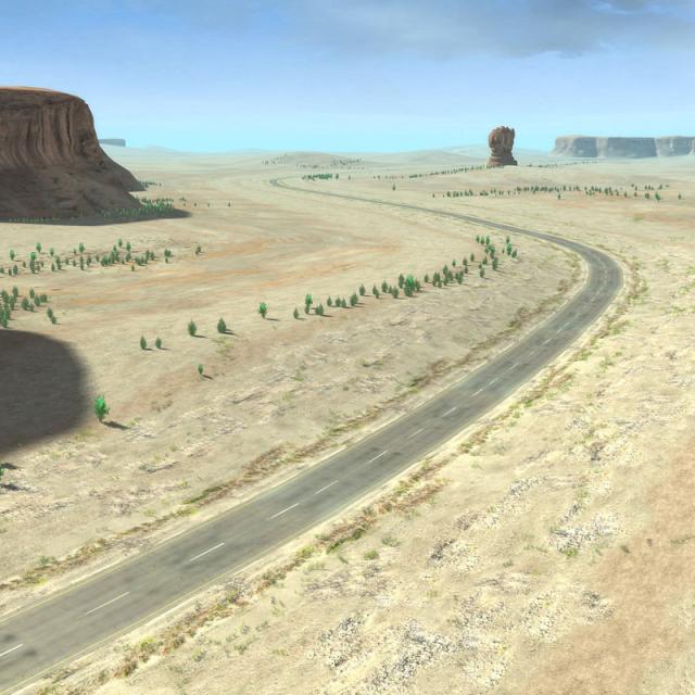 desert motorway 3d model turbosquid