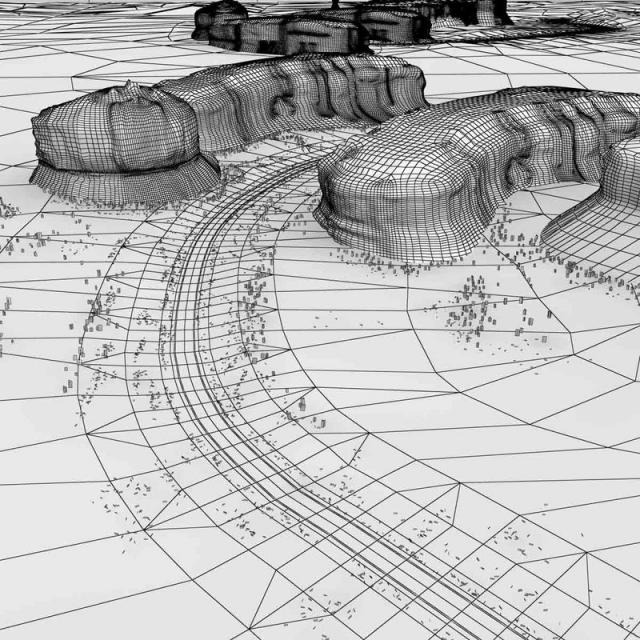 asphalt road 3d model turbosquid