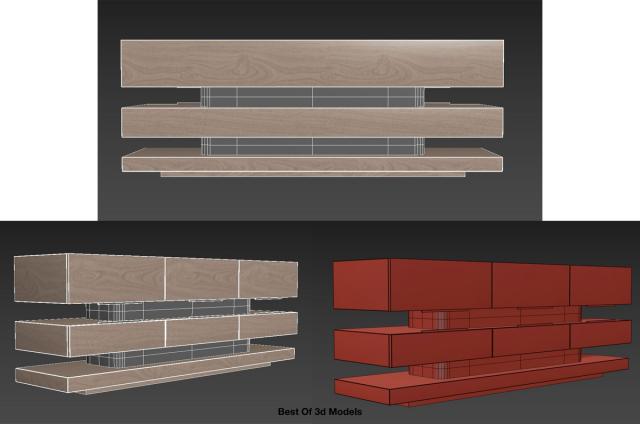 cupboard furniture 3d model holly hunt
