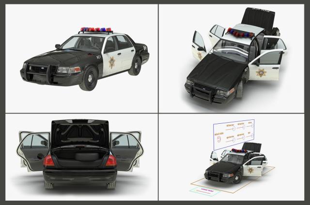police officer car 3d model