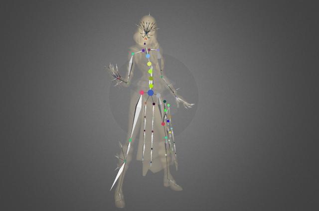 glow fortnite 3d model bones